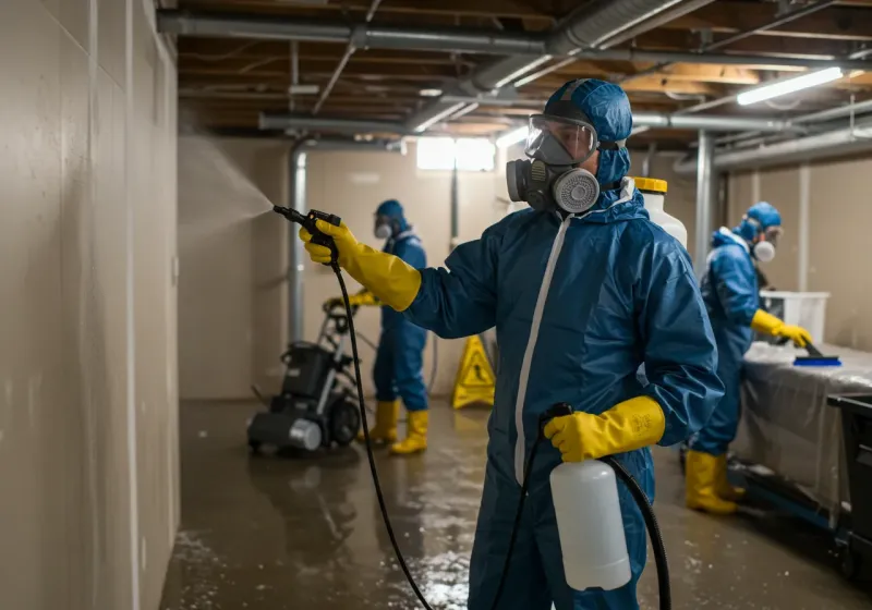 Basement Sanitization and Antimicrobial Treatment process in South Daytona, FL