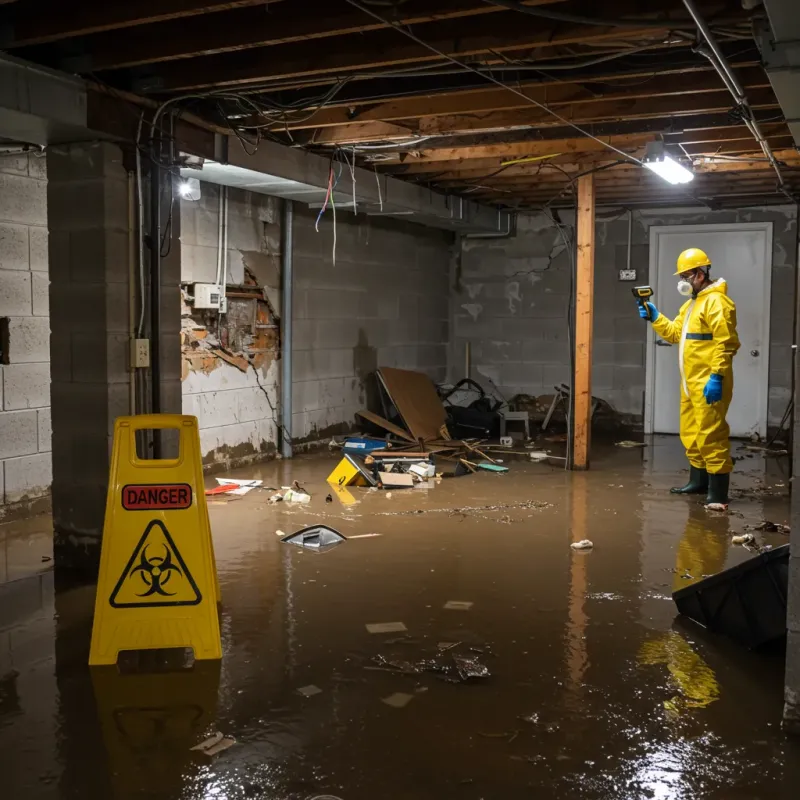 Flooded Basement Electrical Hazard in South Daytona, FL Property